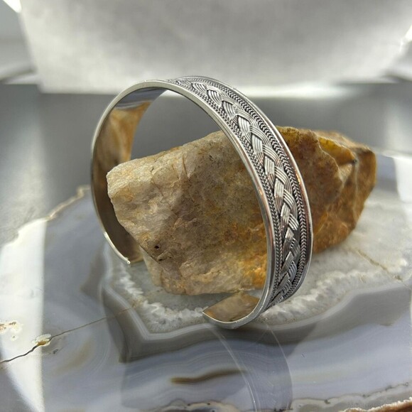 Sterling Silver Flexible & Adjustable Braided Fashion Bracelet For Women #1 main image 9